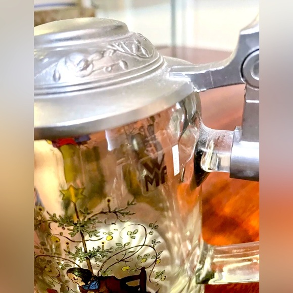 Vintage Alwe Germany The Four Seasons Lidded Beer Stein With Sticker Stunning - Picture 11 of 11